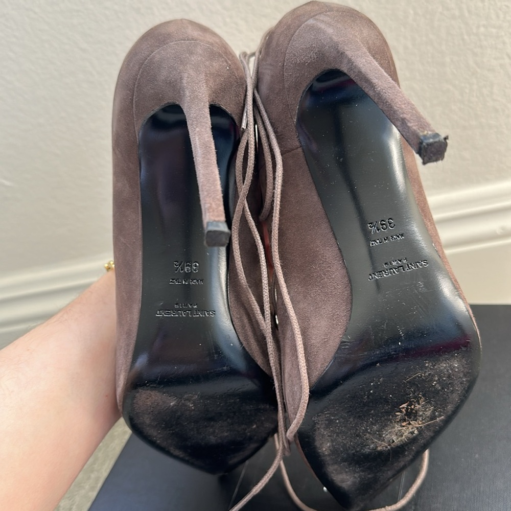 Saint Laurent Lace Up Heels Size 39.5 or 9.5 - Picture 6 of 7